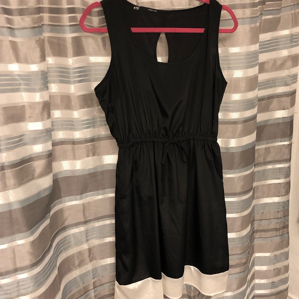 White and black dress